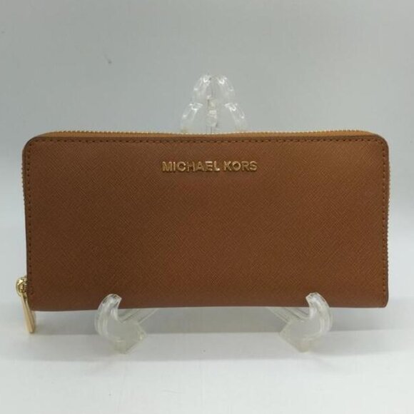 Long Zipped Cognac Wallet - Picture 1 of 4